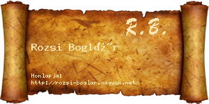 Rozsi Boglár névjegykártya